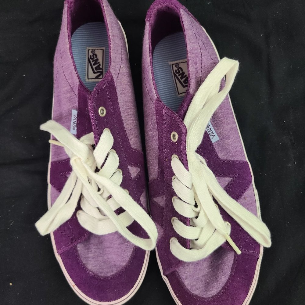 Purple Two Tone Low Top Vans